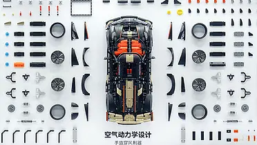 乐高手工呈现：把一辆超跑拆成 4104 份