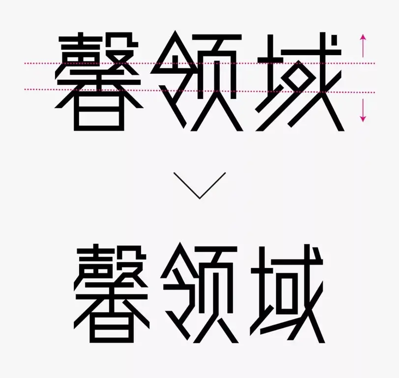 在上文字形基础上,去除替换,回归本质,将两端结构外靠,并缩窄字面.